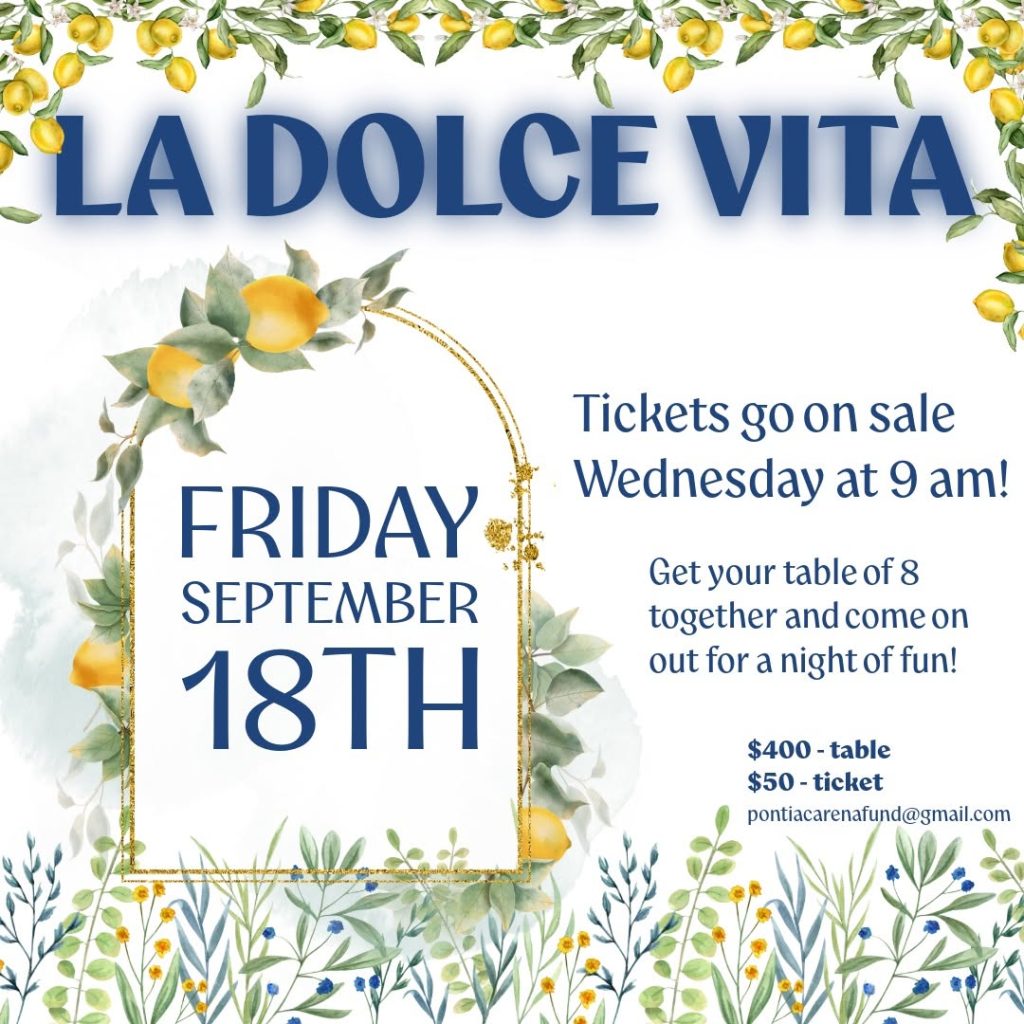 Pontiac Arena Fund "La Dolce Vita Ladies Night"